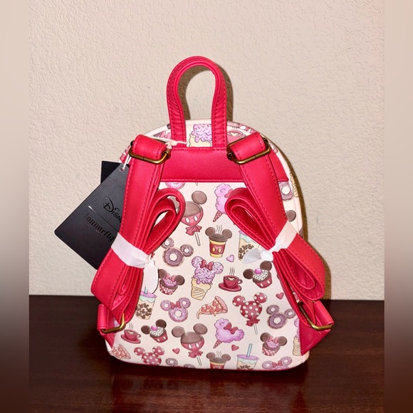 Loungefly Disney Mickey Mouse & Minnie Mouse Treats Mini Backpack. - Picture 2 of 2